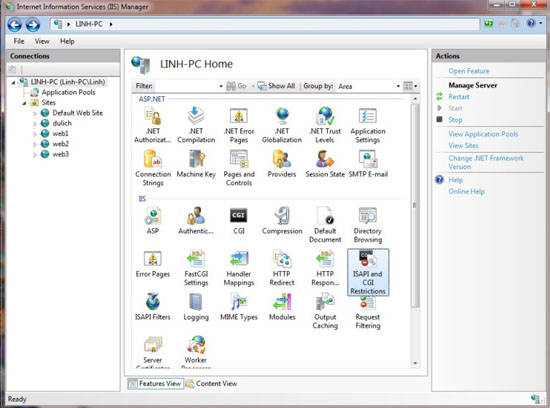 Hướng dẫn cấu hình IIS 7.5 chạy Website ASP.NET 4.0 trở lên