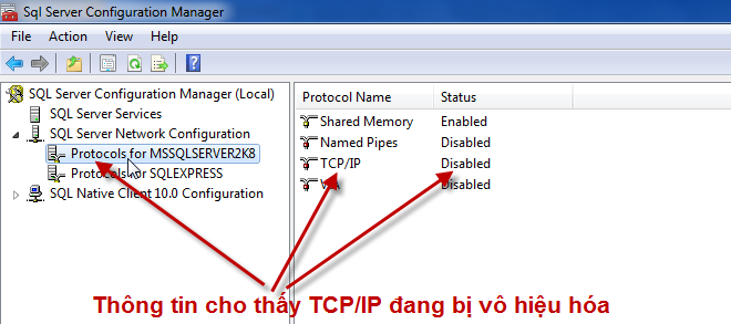 Kích hoạt Remote Connection cho SQL Server 2008 thông qua internet
